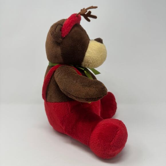 2007 Godiva Christmas Bear in Overalls 12" Plush Soft Toy Stuffed Animal - Picture 4 of 10
